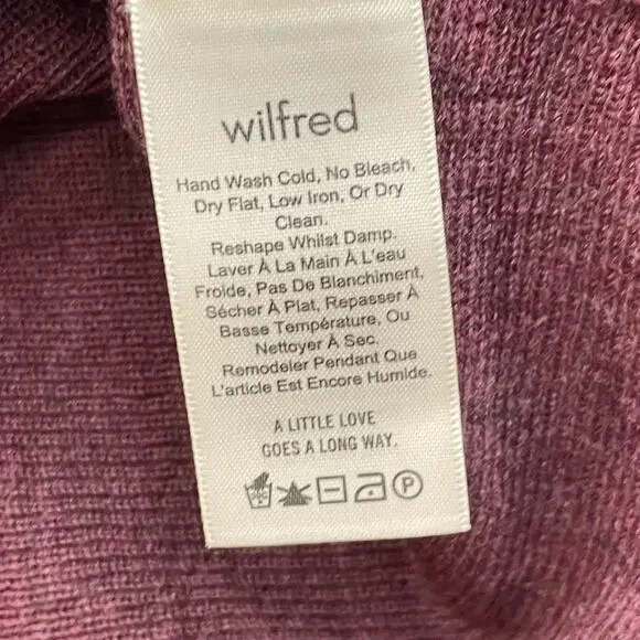 Wilfred Aritzia Sweater Womens XS Merino Wool Cropped Tie Cuff Bell Sleeve - Picture 5 of 9